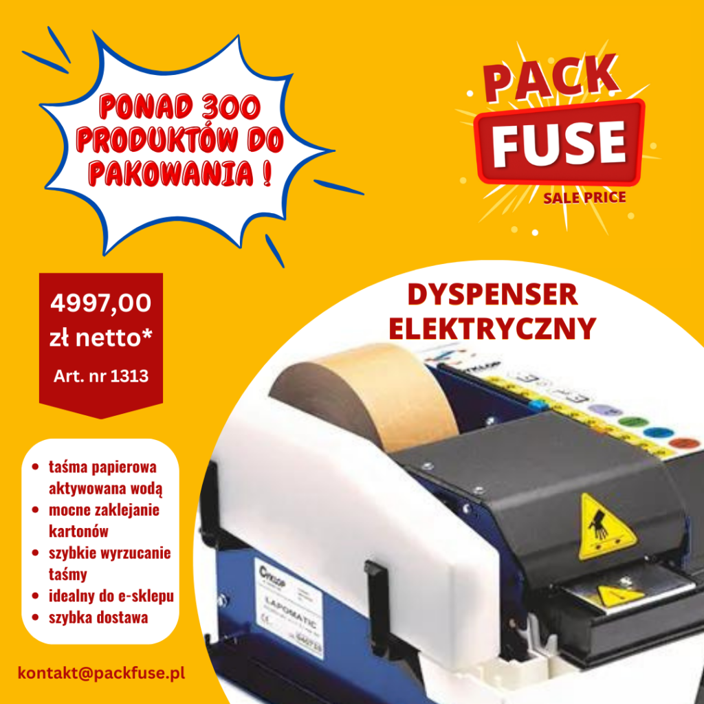 Dyspenser elektryczny do taśmy papierowej PackFuse